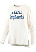Kansas Jayhawks Womens Pasadena Crew Sweatshirt - Ivory