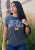 Michigan Wolverines Womens Vintage T-Shirt - Navy Blue