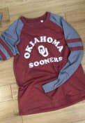 Oklahoma Sooners Womens Piper Raglan T-Shirt - Crimson