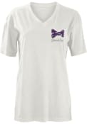 TCU Horned Frogs Womens White Preppy State Bowtie Unisex Tee