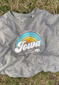 Iowa Hawkeyes Womens Sunrise Script T-Shirt - Grey