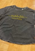 Wichita State Shockers Womens Vintage Crop T-Shirt - Black