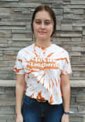 Texas Longhorns Womens Tie Dye Campus Crop T-Shirt - Burnt Orange