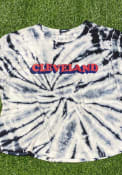 Cleveland Womens Tie-Dye T-Shirt - Navy Blue