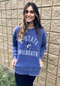 K-State Wildcats Womens Vintage Poncho Crew Sweatshirt - Purple