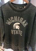 Michigan State Spartans Womens Vintage Poncho Crew Sweatshirt - Green