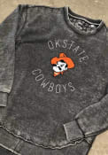Oklahoma State Cowboys Womens Vintage Poncho Crew Sweatshirt - Black