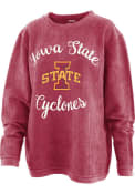 Iowa State Cyclones Womens Julie Corded Crew Sweatshirt - Crimson