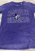 K-State Wildcats Womens Burnout Maxine T-Shirt - Purple