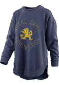 Notre Dame Fighting Irish Womens Bakersfield Crew Sweatshirt - Navy Blue