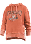 Cleveland Womens Hooded Sweatshirt - Orange