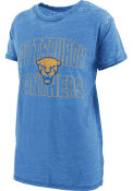 Pitt Panthers Womens Burnout Maxine T-Shirt - Blue