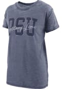 Penn State Nittany Lions Womens Burnout Everest T-Shirt - Navy Blue