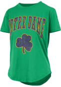 Notre Dame Fighting Irish Womens Rounded Bottom Caldwell T-Shirt - Kelly Green