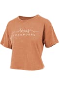 Texas Longhorns Womens Burnout Valdosta Crop T-Shirt - Burnt Orange