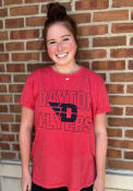 Dayton Flyers Womens Burnout Maxine T-Shirt - Red