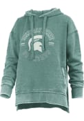Michigan State Spartans Womens Burnout Challenger Hooded Sweatshirt - Green