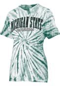 Michigan State Spartans Womens Tie Dye Santana T-Shirt - Green