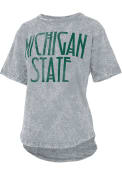 Michigan State Spartans Womens Mineral Wash Zeppelin T-Shirt - Grey