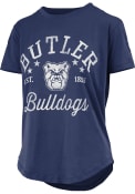 Butler Bulldogs Womens Rounded Bottom Jade T-Shirt - Navy Blue