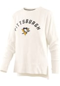 Pittsburgh Penguins Womens Cuddle Crew Sweatshirt - Ivory