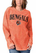 Cincinnati Bengals Womens Cord Crew Sweatshirt - Orange