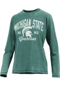 Michigan State Spartans Womens Vintage Burnout T-Shirt - Green