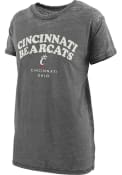 Cincinnati Bearcats Black Vintage Pressbox Short Sleeve T-Shirt