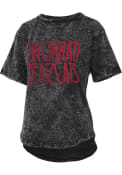 Cincinnati Bearcats Black Mineral Pressbox Short Sleeve T-Shirt
