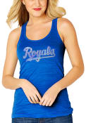 Kansas City Royals Womens Sequin Jersey Tank Top - Blue