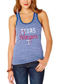 Texas Rangers Womens Shadow Tank Top - Blue