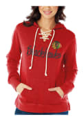 Chicago Blackhawks Womens Slub Fleece Hooded Sweatshirt - Red