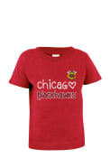 Chicago Blackhawks Infant Girls Heart Straight T-Shirt - Red