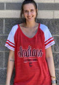 Cleveland Indians Womens Curvy Multi Count Red Short Sleeve Plus Tee