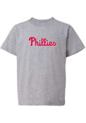 Philadelphia Phillies Youth Wordmark T-Shirt - Grey