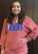 Chicago Cubs Womens Corded Hooded Sweatshirt - Red