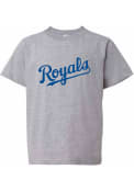 Kansas City Royals Youth Wordmark T-Shirt - Grey