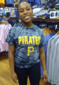 Pittsburgh Pirates Womens Tie Dye T-Shirt - Black