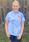 St Louis Cardinals Womens Tie Dye T-Shirt - Light Blue