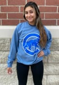 Chicago Cubs Womens Washed Crew Sweatshirt - Blue