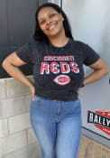 Cincinnati Reds Womens Mineral T-Shirt - Black