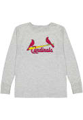St Louis Cardinals Youth Secondary Logo T-Shirt - Grey