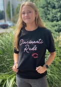 Cincinnati Reds Womens New Basic T-Shirt - Black