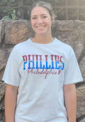 Philadelphia Phillies Womens Block T-Shirt - Light Blue