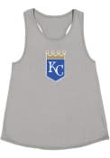 Kansas City Royals Girls Primary Logo Tank Top - Grey