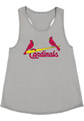 St Louis Cardinals Girls Primary Logo Tank Top - Grey