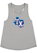 Texas Rangers Girls Primary Logo Tank Top - Grey