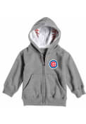 Chicago Cubs Baby Primary Logo Full Zip Sweatshirt - Grey