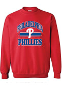 Philadelphia Phillies Womens Gildan Crew Sweatshirt - Crimson
