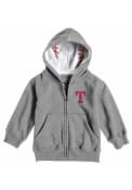 Texas Rangers Toddler Primary Logo Full Zip Sweatshirt - Grey